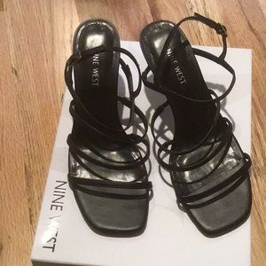 Black strappy extra comfortable summer sandal.Worn once